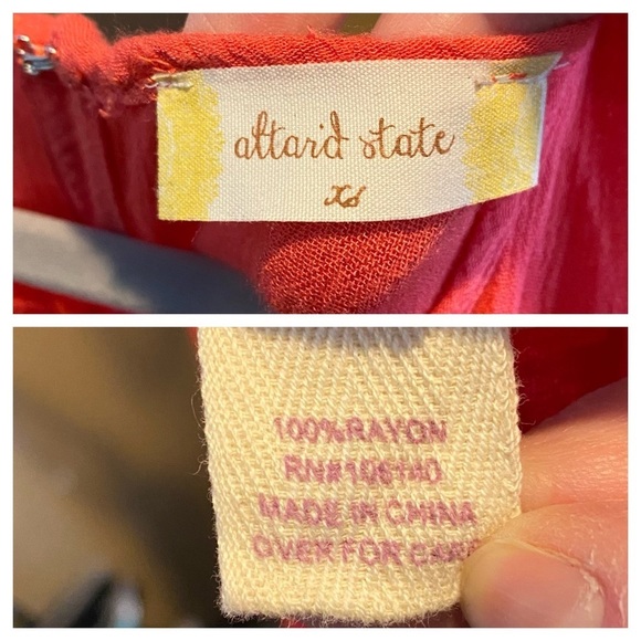 Altar’d State Coral Scallop Crochet Lace peasant tank top. - Picture 11 of 11